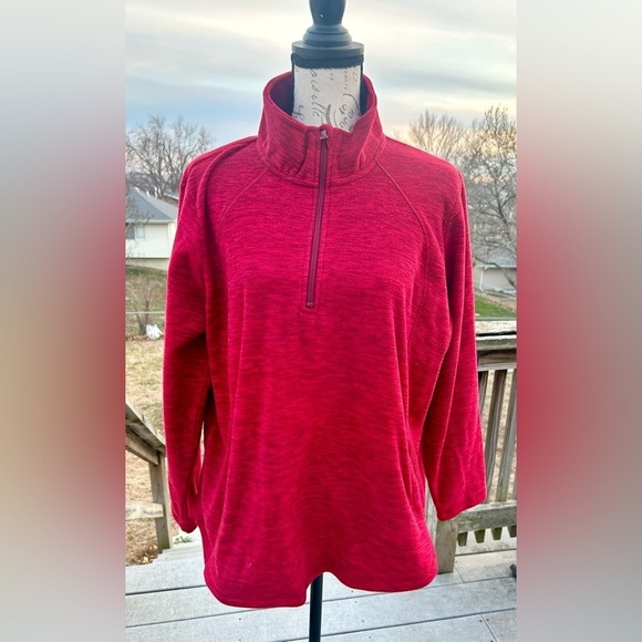 St John’s Bay Women’s Red Fleece Sweater Sweatshirt PXXL​​​ - Picture 2 of 7